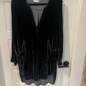 Free People  Black Velvet Tunic/Dress